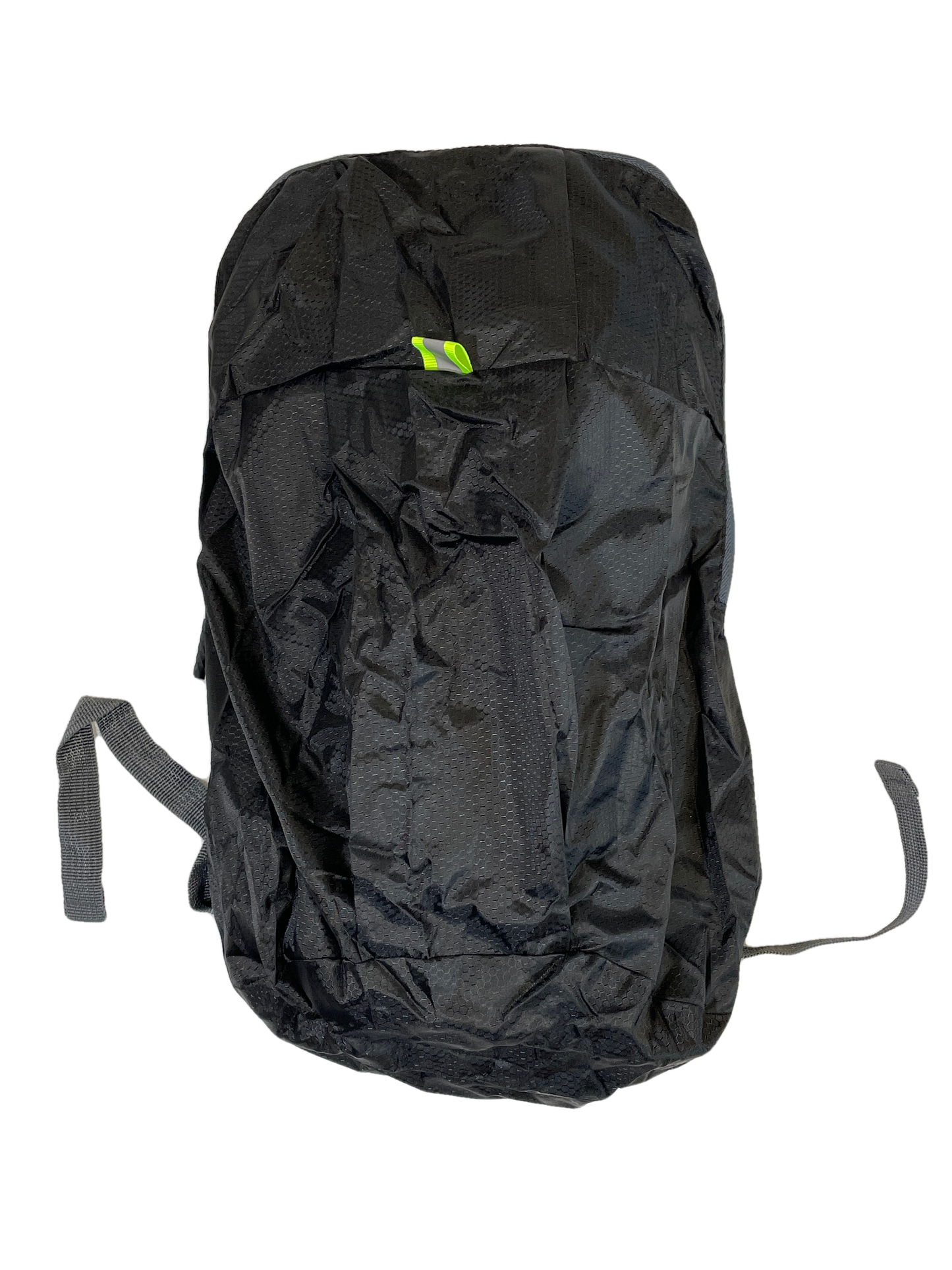Black polyester day pack by River Country Gear with lime green loop accent on front on Tampa Home & Garden Store