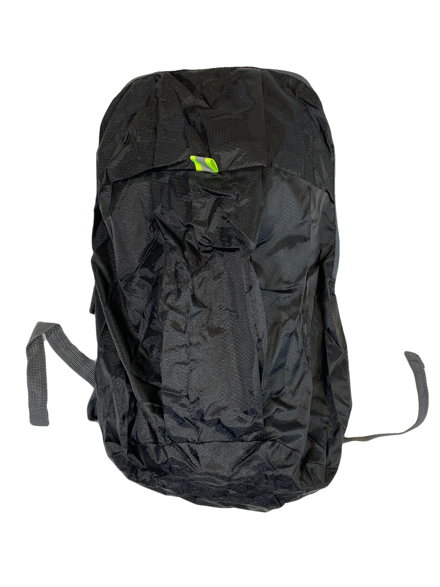 Black polyester day pack by River Country Gear with lime green loop accent on front on Tampa Home & Garden Store