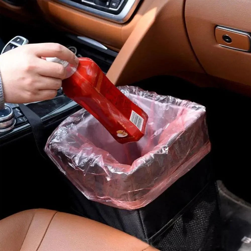 Stevvex black car trash can hanging seat-back bag, waterproof folding organizer on Tampa Home & Garden Store