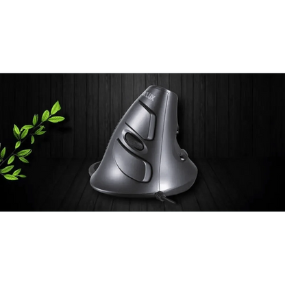 Stevvex gray ergonomic vertical mouse with 6 buttons and wired connection 600/1000/1600 DPI on Tampa Home & Garden Store