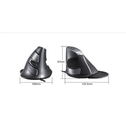 Vertical ergonomic mouse Stevvex with 6 buttons 600/1000/1600 DPI right-handed wrist mat on Tampa Home & Garden Store