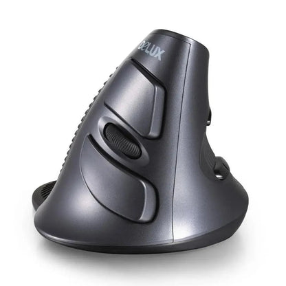 Stevvex black ergonomic vertical mouse with 6 buttons and scroll wheel on Tampa Home & Garden Store