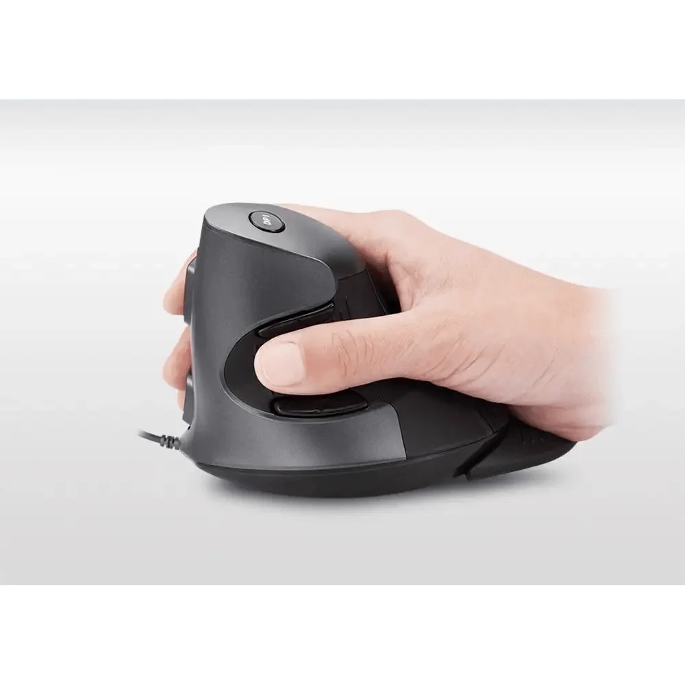 Stevvex black ergonomic vertical mouse 6 buttons with 600/1000/1600 right-handed with wrist mat on Tampa Home & Garden Store