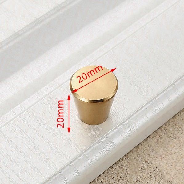 Stevvex gold cabinet knob 20mm dia brushed finish for kitchen cabinets on Tampa Home & Garden Store