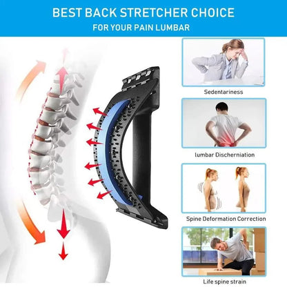 Stevvex STIL1535BCCK black back stretcher with blue arch for posture therapy on Tampa Home & Garden Store