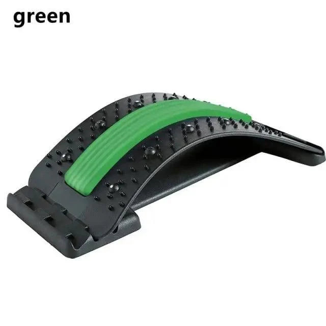 Back stretcher Stevvex, black with green strap and knobby surface for spine relief on Tampa Home & Garden Store