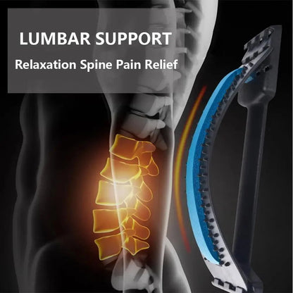 Blue back stretcher by Stevvex with lumbar support and spine relief on Tampa Home & Garden Store