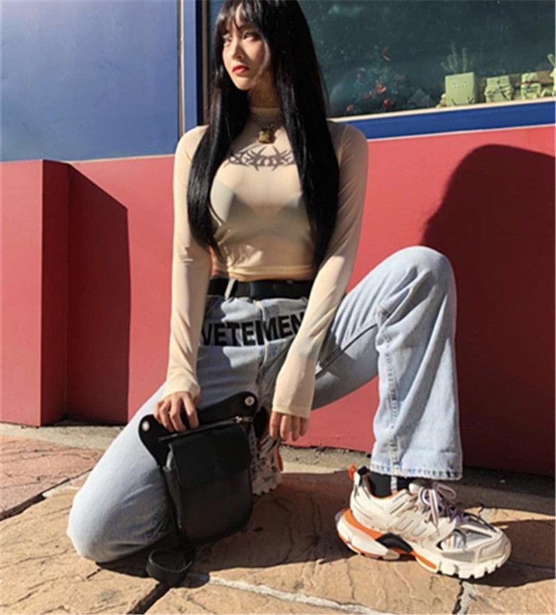 Stevvex women's white breathable mesh sneakers with chunky sole and orange accents on Tampa Home & Garden Store