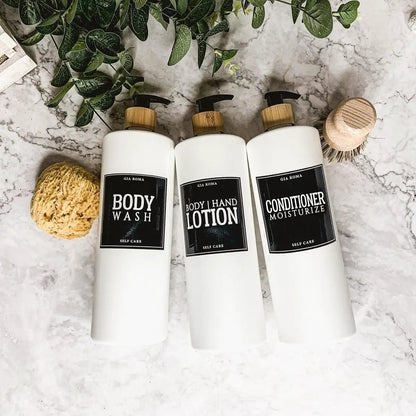 32oz Plastic White Dispensers for Home Refillable