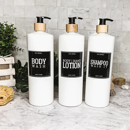 32oz Plastic White Dispensers for Home Refillable