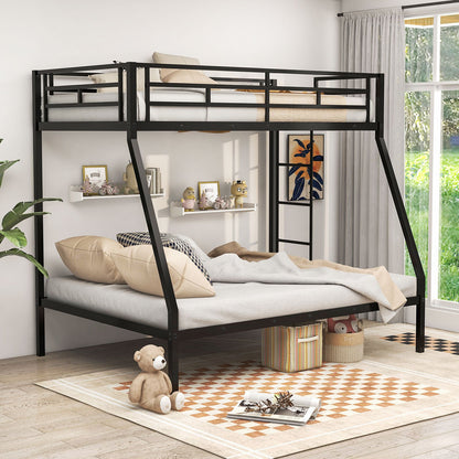 Estructura de cama metálica con somier de láminas que ahorra espacio para adolescentes y adultos, sin ruido, no necesita somier, color negro