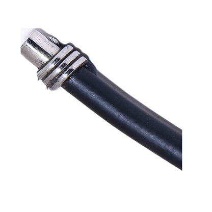 Vibhsa black silverware teaspoon handle close-up with chrome collar on Tampa Home & Garden Store