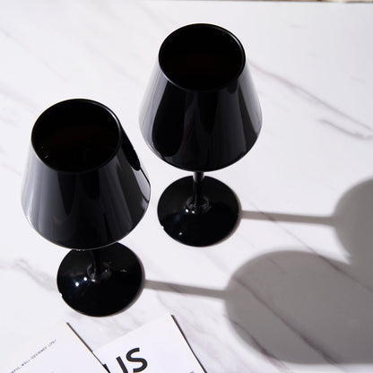 Valencia Black Acrylic Wine Glasses Set of 2