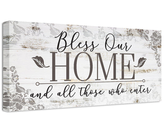 Bless Our Home And All Those Who Enter - Canvas - Tampa Home & Garden Store