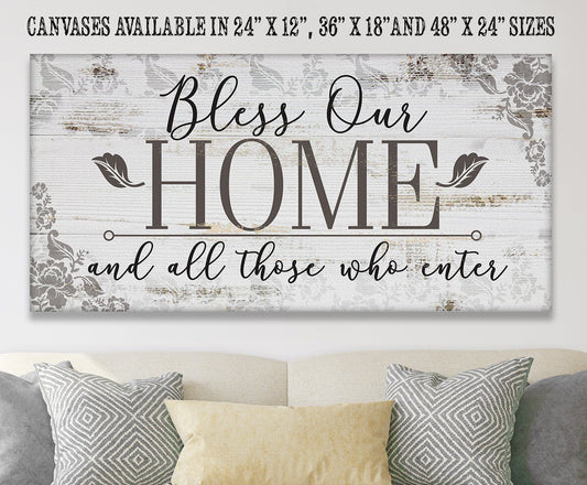 Bless Our Home And All Those Who Enter - Canvas - Tampa Home & Garden Store