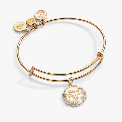 Bloom Your Own Way Bangle with Floral Charm