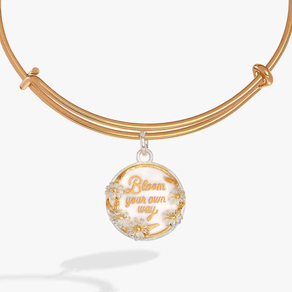 Bloom Your Own Way Bangle with Floral Charm