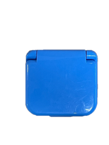 Sewing kit case blue plastic River Country Gear with hinged lid on Tampa Home & Garden Store