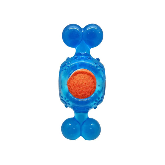 Blue Candy-Inspired Squeaky Tennis Ball Dog Chew Toy – TPR, Durable & Promotes Dental Health - Tampa Home & Garden Store