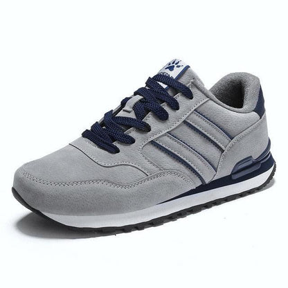 Stevvex blue gray suede sneakers with navy laces and sporty outsole on Tampa Home & Garden Store