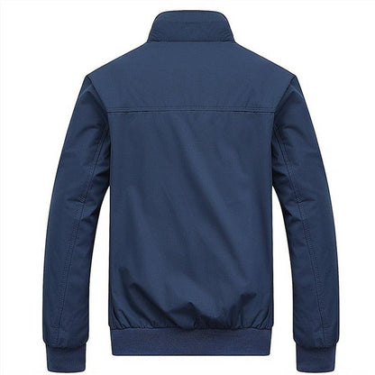 Men's lightweight windbreaker jacket by Stevvex in blue, casual coat back view on Tampa Home & Garden Store