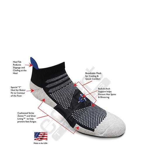 Blue Tab Sock athletic first responder sock by Covert Threads with blue tab accent on Tampa Home & Garden Store
