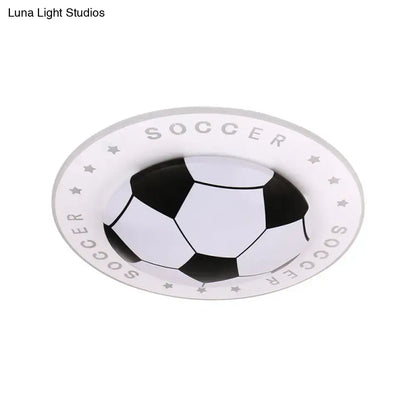 Black football ceiling light flush mount with soccer ball design, Decorbites on Tampa Home & Garden Store