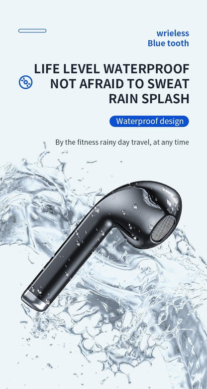 Stevvex Bluetooth 5.0 In-Ear Headphones black wireless earbuds waterproof design on Tampa Home & Garden Store