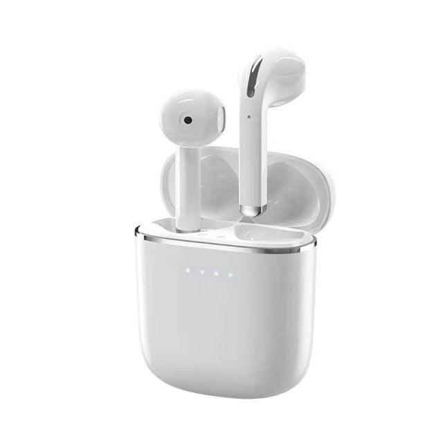 Stevvex in-ear wireless earphones with white charging case and LED indicators 12h playtime on Tampa Home & Garden Store