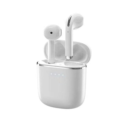Stevvex in-ear wireless earphones with white charging case and LED indicators 12h playtime on Tampa Home & Garden Store