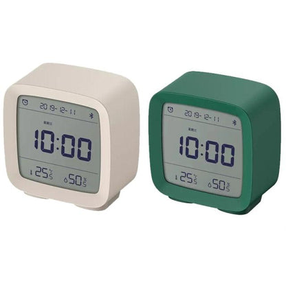 Stevvex Bluetooth alarm clock with LCD display beige/green 2 clocks dual alarms Tampa Store on Tampa Home & Garden Store