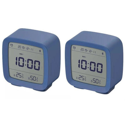 Stevvex blue cube Bluetooth alarm clocks (pair) with LCD time display USB powered on Tampa Home & Garden Store