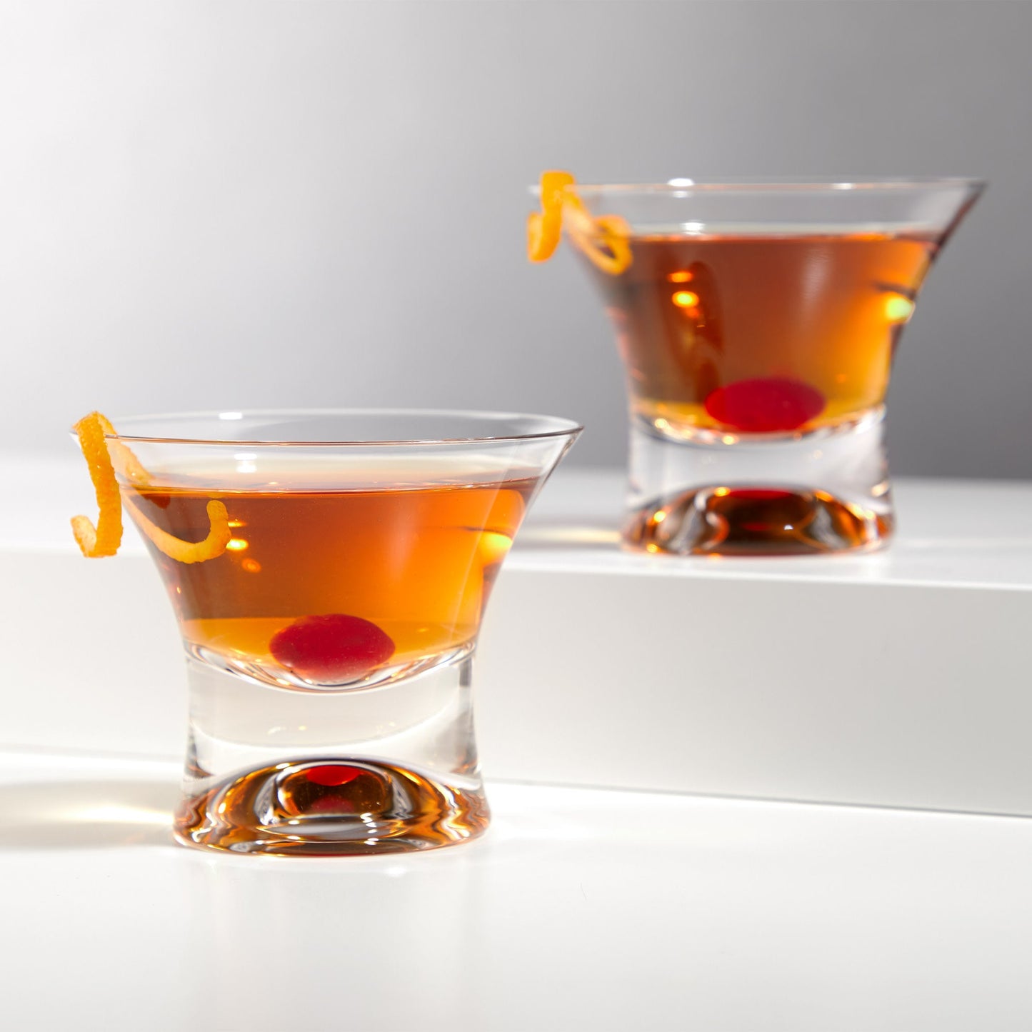 Stemless Crystal Manhattan Glasses Set of Two