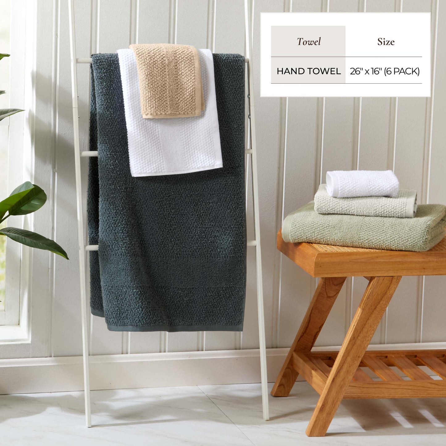 Pure Cotton Woven Bath Towel Set and a Soft Feel