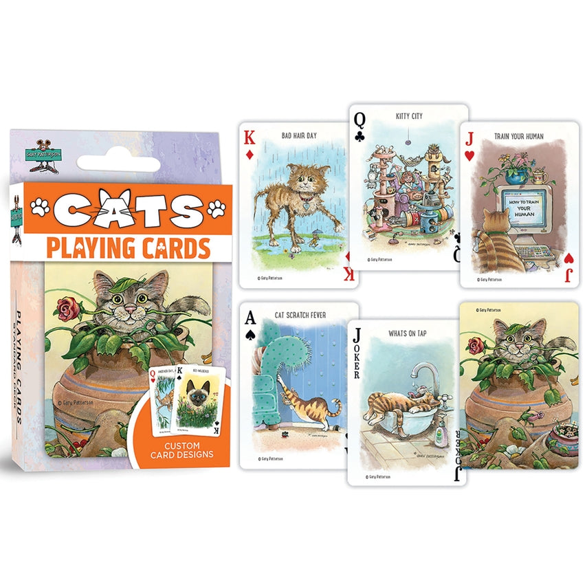Cats Playing Cards deck by The Country Christmas Loft, cat-themed playing cards on Tampa Home & Garden Store