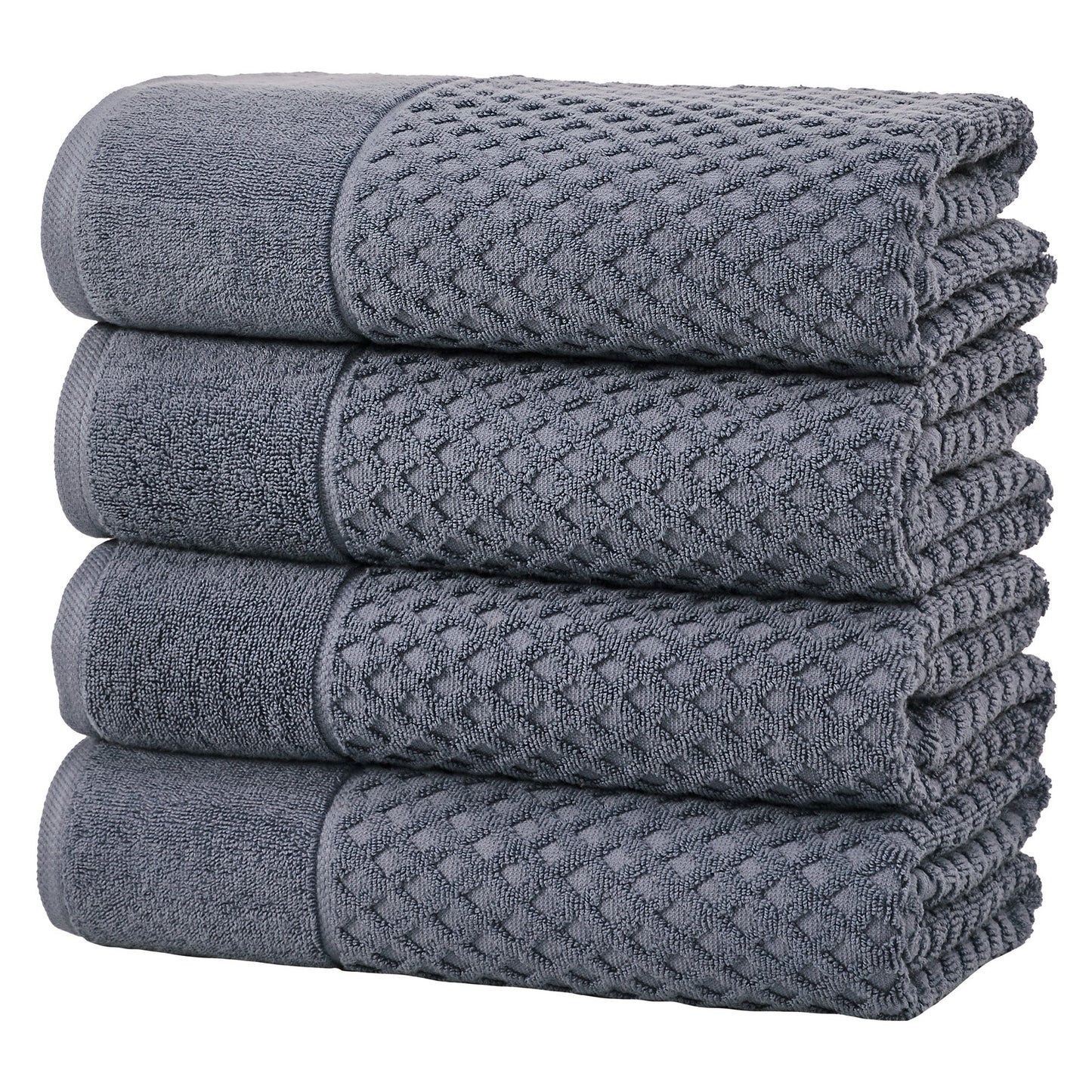 Cotton Diamond Waffle Weave Bath Towel Set
