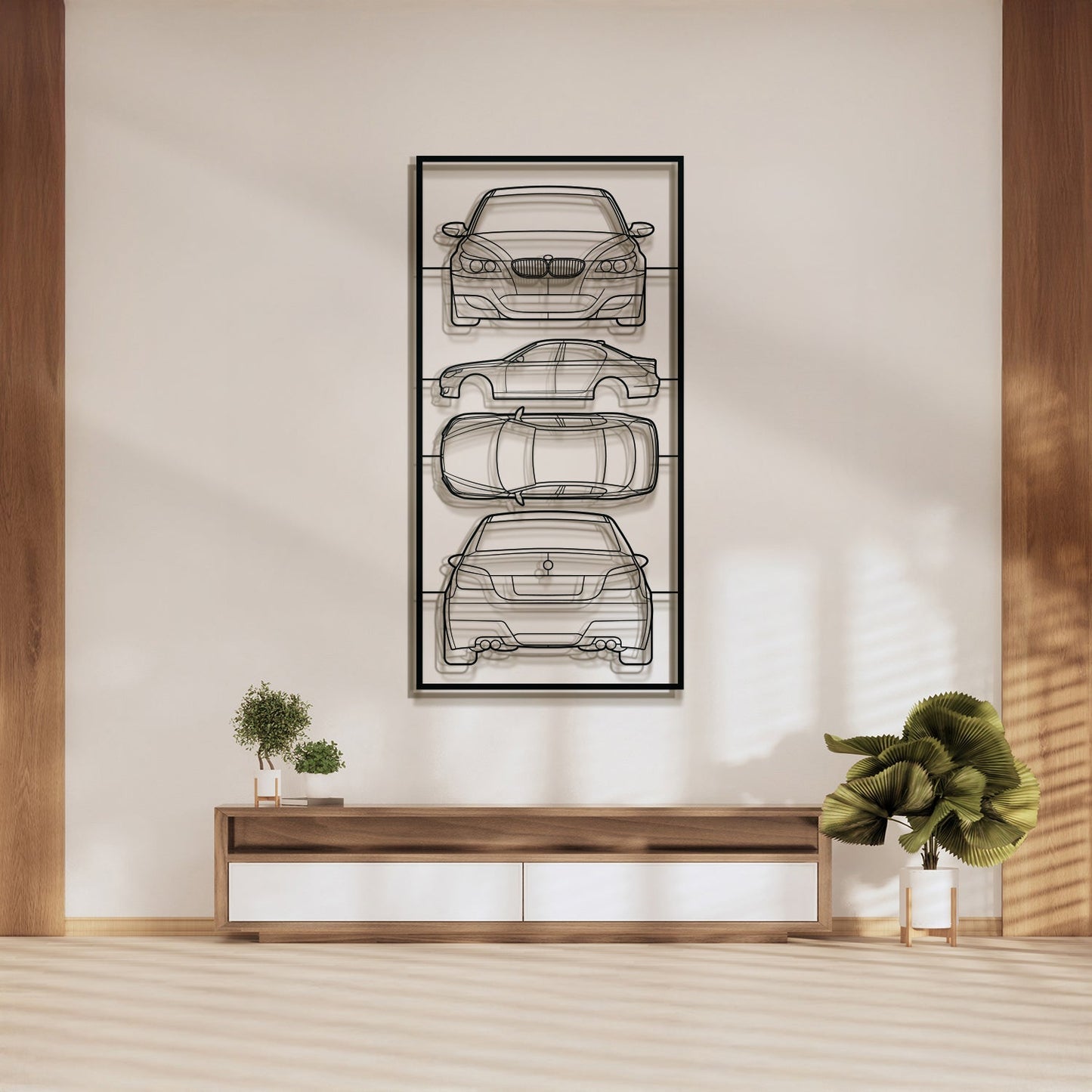 E60 Quad Profile Metal Frame Silhouette - MT1435