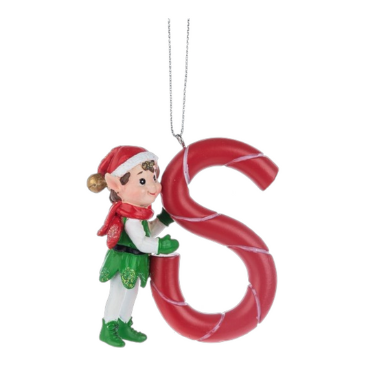 Kindness Elves Monogram Ornament - - Tampa Home & Garden Store
