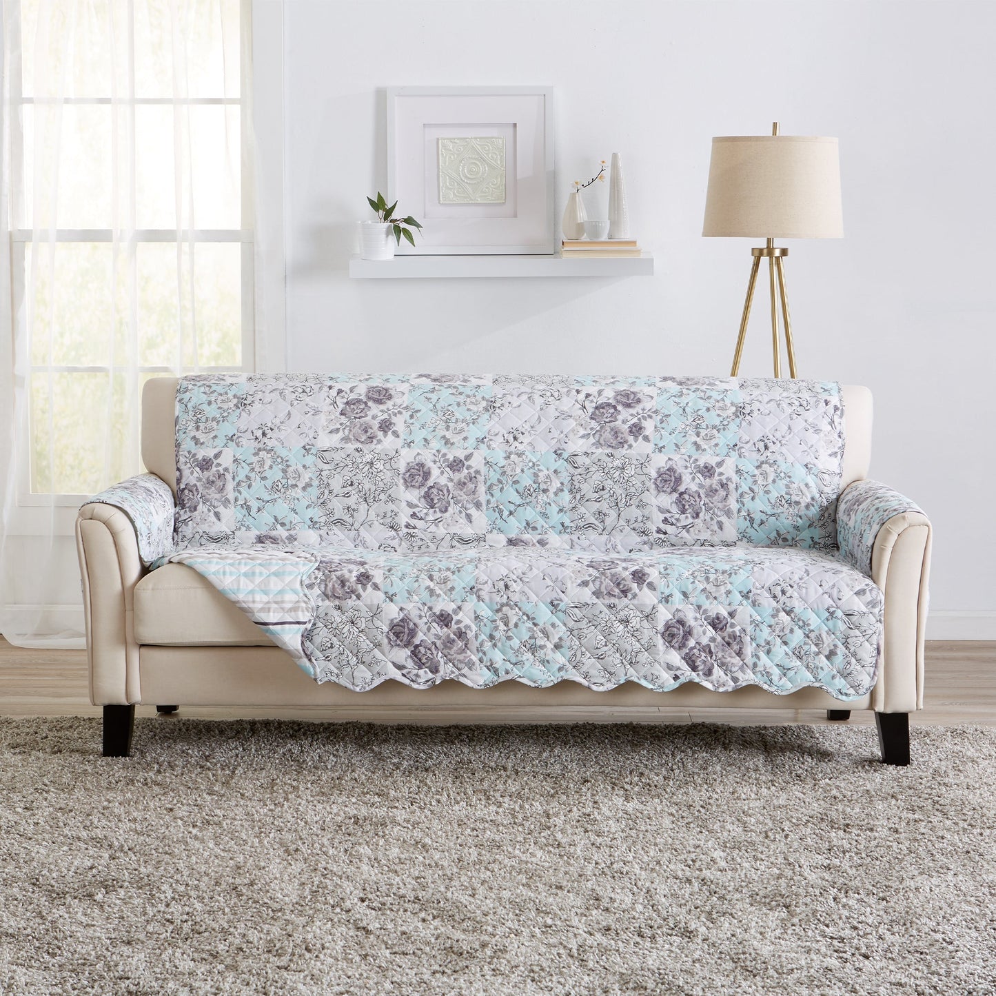 Stylish Floral Patchwork Cover and Protector