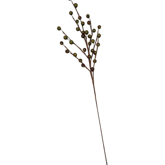 Bouquet de baies - 48 cm - Bordeaux et olive