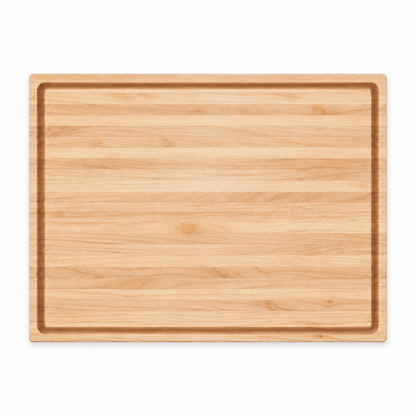 24x18 inch edge grain cutting board with juice groove in natural wood on Tampa Home & Garden Store