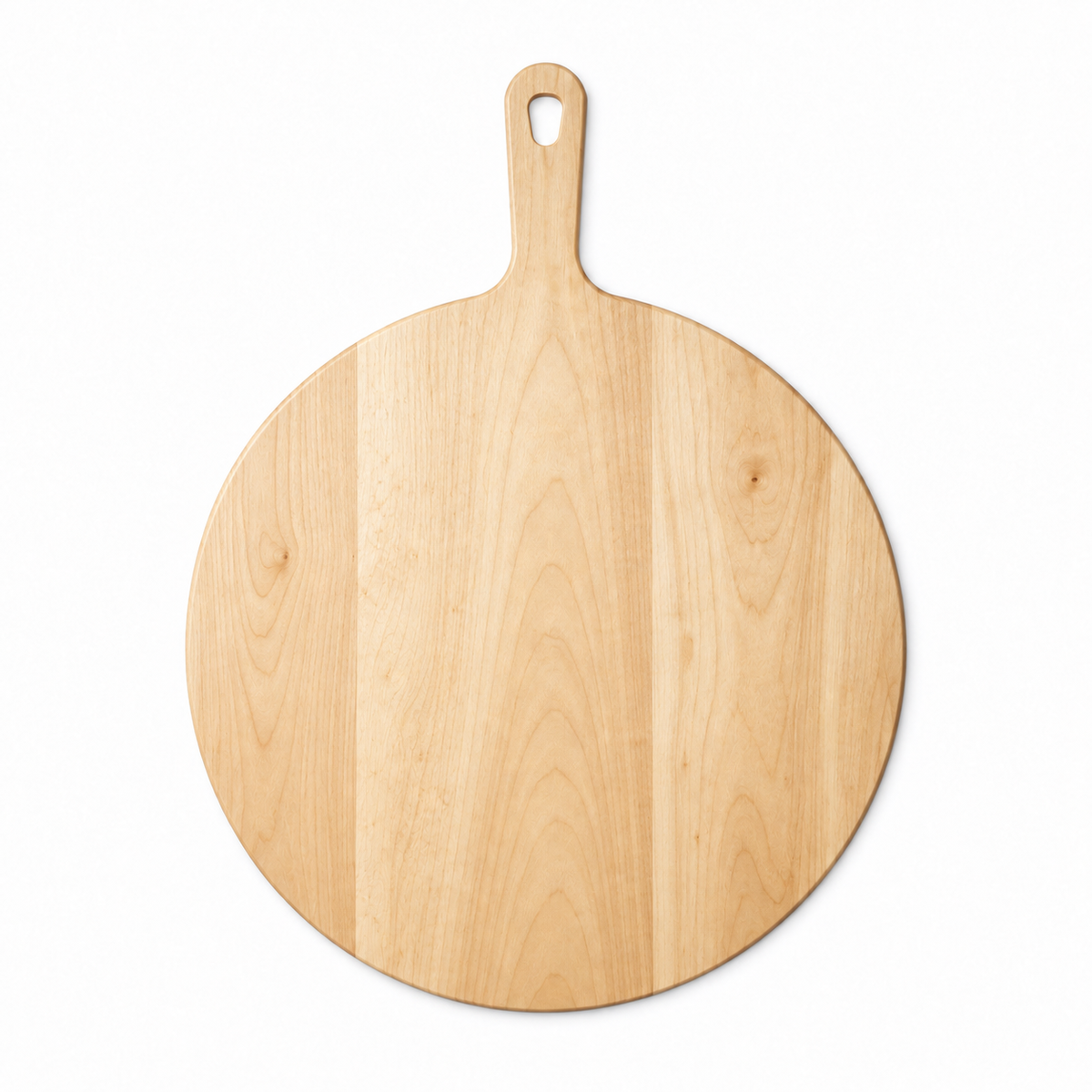 Round pizza paddle wooden cutting board by Refine Kitchenware, natural finish on Tampa Home & Garden Store