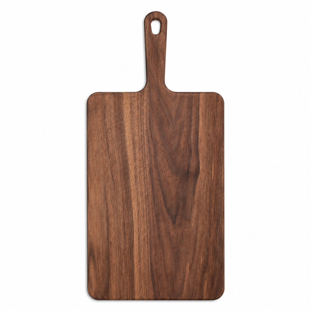 Wide Paddle Board serving board in dark walnut wood by Refine Kitchenware on Tampa Home & Garden Store