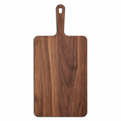 Wide Paddle Board serving board in dark walnut wood by Refine Kitchenware on Tampa Home & Garden Store