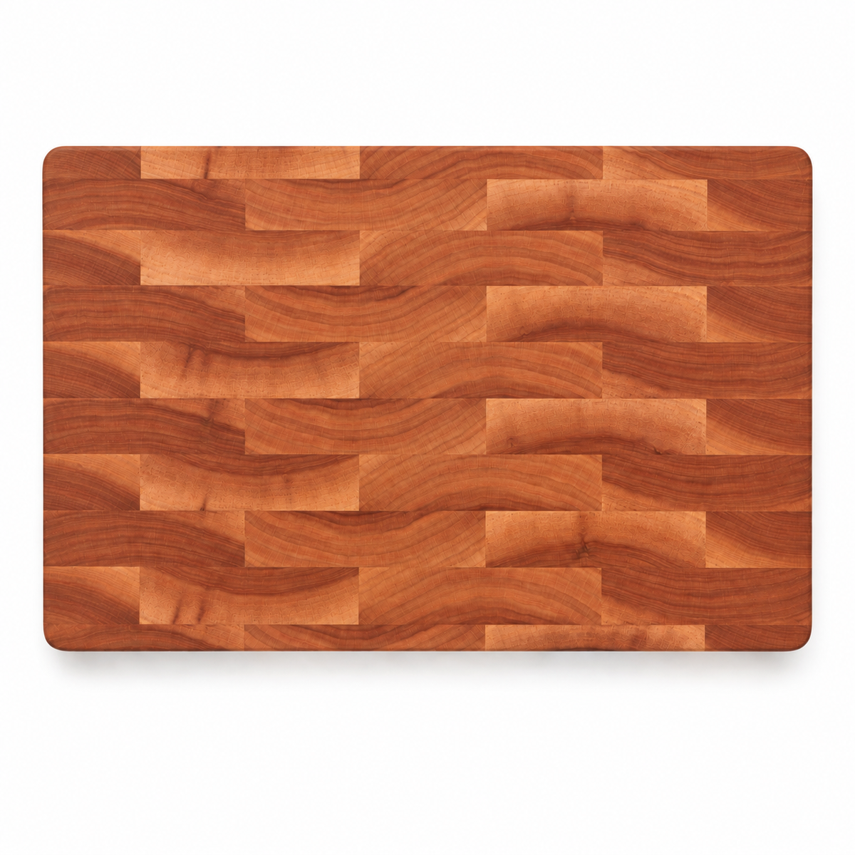 18x12 inch end grain cutting board Refine Kitchenware, warm caramel chestnut block mosaic on Tampa Home & Garden Store