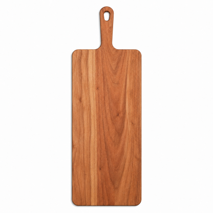 Wide paddle wooden serving board with handle, natural grain by Refine Kitchenware on Tampa Home & Garden Store