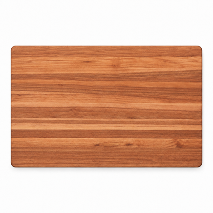 Edge grain cutting board 18x12, wooden with warm striped tones Refine Kitchenware on Tampa Home & Garden Store