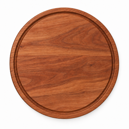 15-inch round wooden cutting board with inner edge groove by Refine Kitchenware on Tampa Home & Garden Store