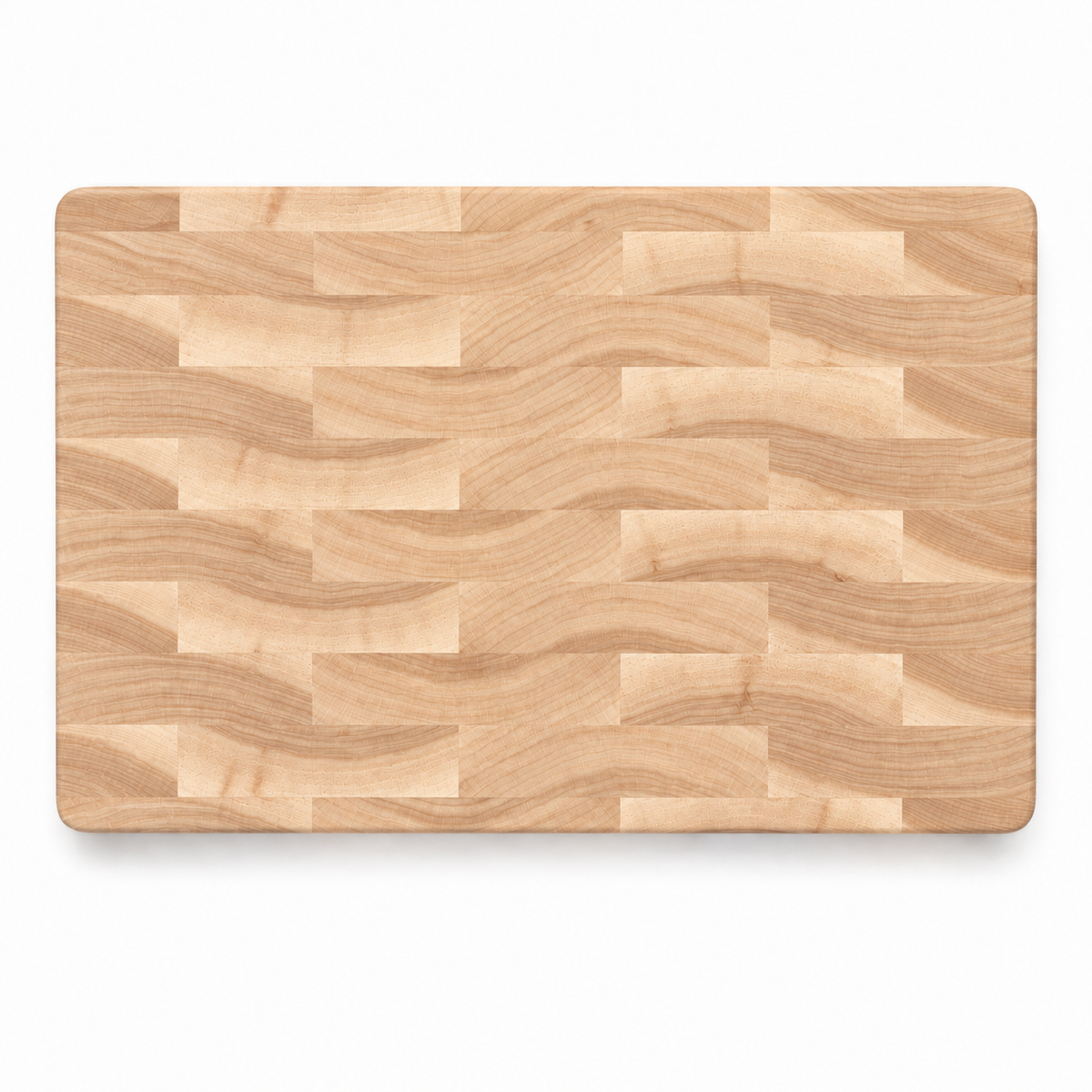 End grain cutting board 18x12 in light wood with block pattern, Refine Kitchenware on Tampa Home & Garden Store