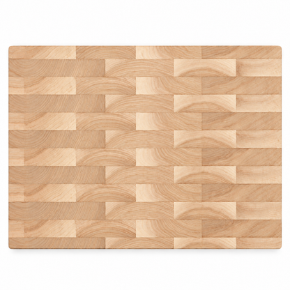 End grain cutting board 20x15 in by Refine Kitchenware, wood mosaic block pattern on Tampa Home & Garden Store